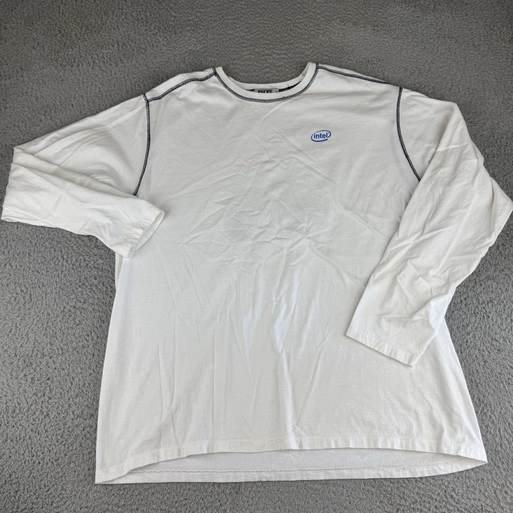Vintage Intel Long Sleeve Shirt Motorcycle Graphic Adult Size Xl